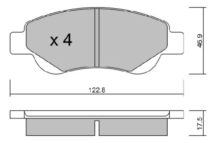 Комплект тормозных колодок (AISIN: BPTO-1008)